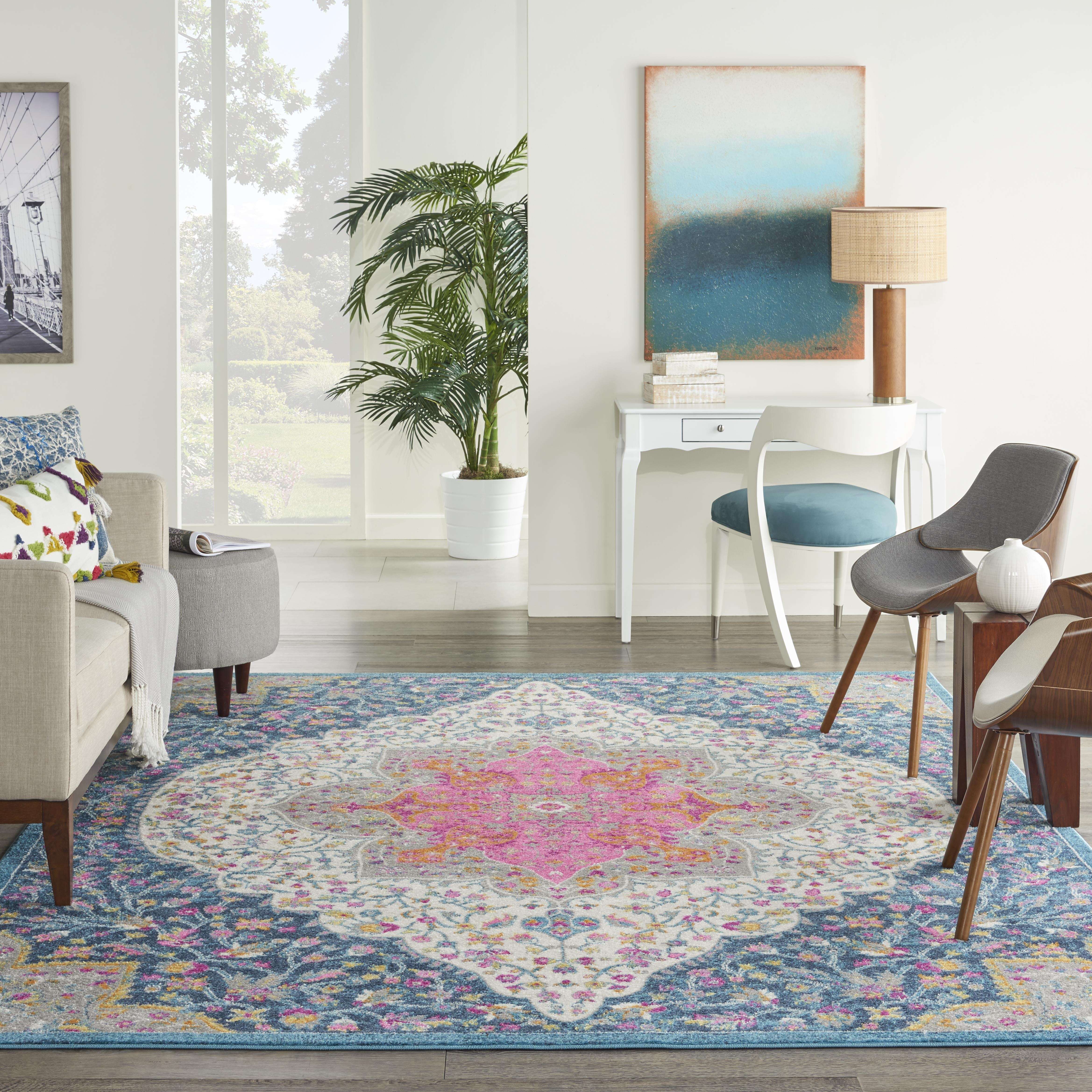 Nourison Passion Blue/Multicolor 8' x 10' Area Rug 8' x 10' Nourison Passion Blue/Multicolor 8' x 10' Area Rug 8' x 10'